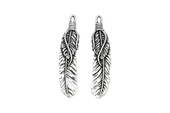 2" Feather  - Silver Plated
