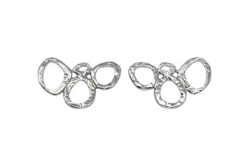 Three Rings Link - Rhodium Plated