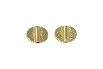 Hammered Baule Bead - Gold Plated