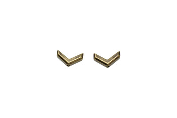 Chevron Bead - Brass Plated