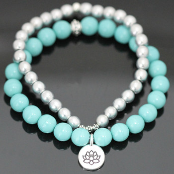 Stretch Bracelets Kit - Turquoise & Silver