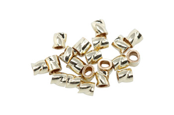 14K Gold Filled 2x2mm Twisted Crimps - 20 Pieces