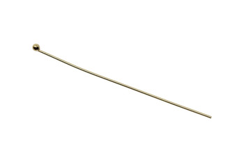 Gold Filled 1.5" Long 24 Gauge Ball End Head Pins - 10 Pieces
