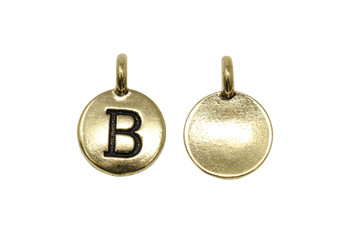 B Alphabet Charm - Gold Plated