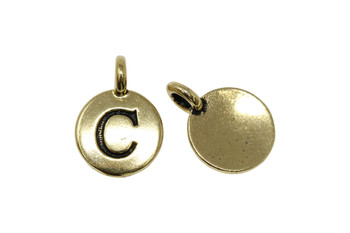 C Alphabet Charm - Gold Plated