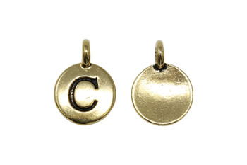C Alphabet Charm - Gold Plated