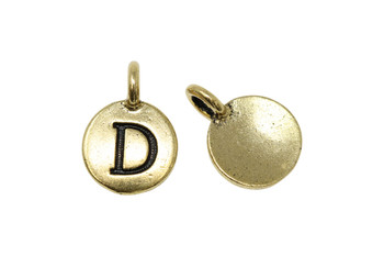 D Alphabet Charm - Gold Plated