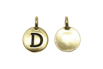 D Alphabet Charm - Gold Plated