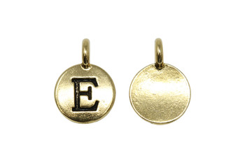 E Alphabet Charm - Gold Plated