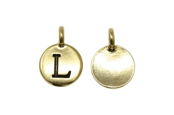 L Alphabet Charm - Gold Plated