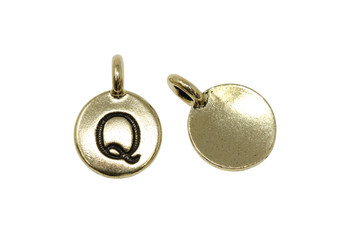 Q Alphabet Charm - Gold Plated