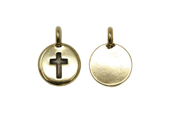 Cross Charm - Gold Plated