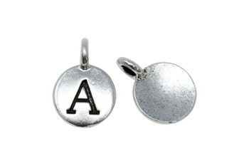 A Alphabet Charm - Silver Plated