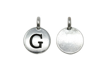 G Alphabet Charm - Silver Plated