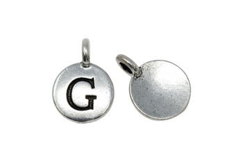 G Alphabet Charm - Silver Plated