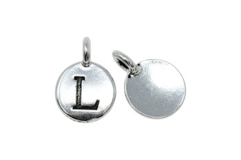 L Alphabet Charm - Silver Plated