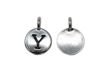Y Alphabet Charm - Silver Plated