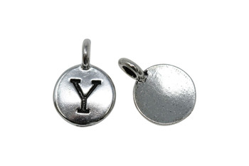 Y Alphabet Charm - Silver Plated