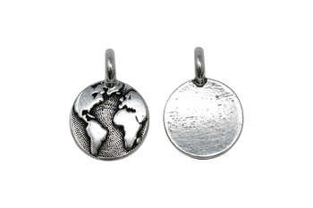 Earth Charm - Silver Plated