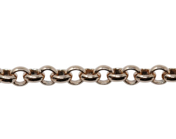 Rose Gold 2mm Rolo Chain - Sold By 6 Inches