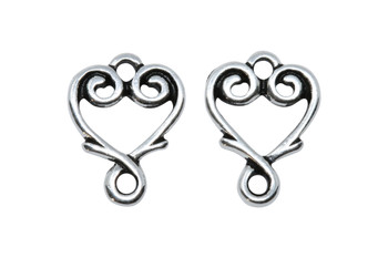 Vine Heart Link - Silver Plated