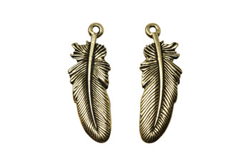 Large Feather - Gold Plated