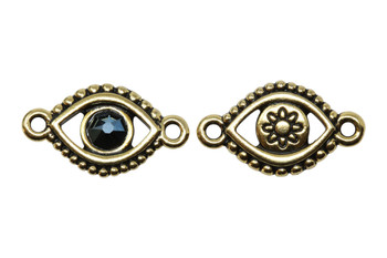 Evil Eye Link - Swarovski - Gold Plated