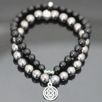 Men's Black Vinyl Stretch Bracelet