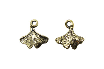 Ginkgo Leaf Charm - Gold Plated