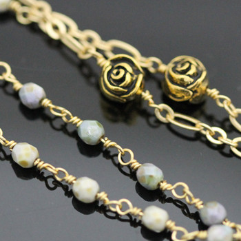 Wire Wrapped Rosary Kit - Gold & Gray