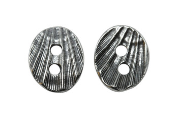 Shell Button - Silver Plated