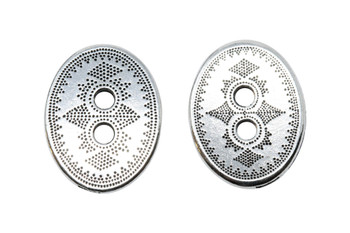 Tribal Button - Silver Plated