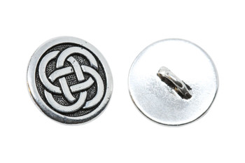 Celtic Knot Button - Silver Plated