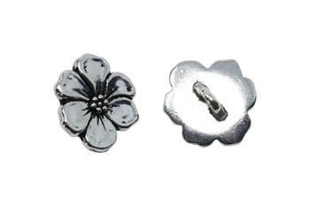 Apple Blossom Button - Silver Plated