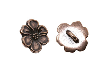 Apple Blossom Button - Copper Plated