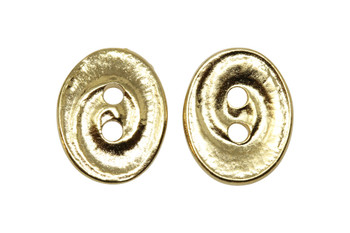 Swirl Button - Gold Plated