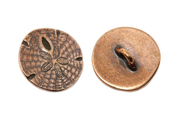 Sand Dollar Button - Copper Plated