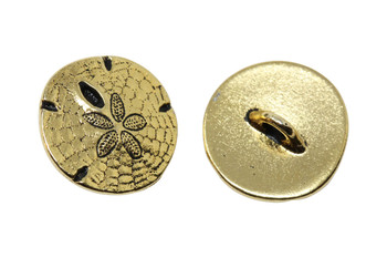 Sand Dollar Button - Gold Plated