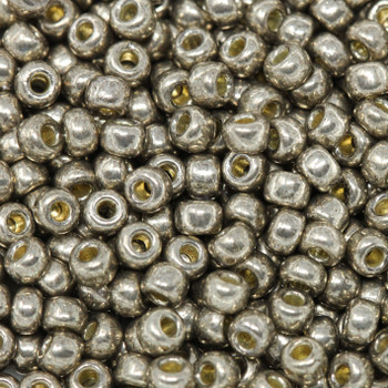 Size 8 Miyuki Seed Beads -- D4222 Duracoat Galvanized Pewter