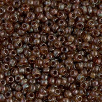 Size 8 Miyuki Seed Beads -- 4505 Picasso Transparent Light Smoky Topaz