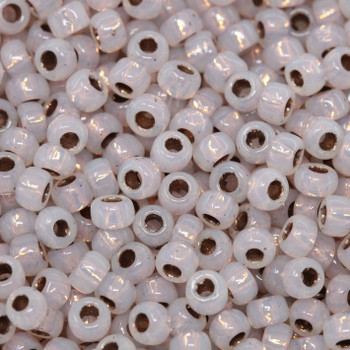 Size 8 Toho Seed Beads -- 465D Rose Opal / 24K Lined