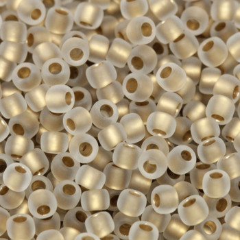 Size 8 Toho Seed Beads -- F378 Antique Gold Lined Matte