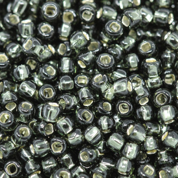 Size 8 Toho Seed Beads -- 21B Black Diamond / Silver Lined