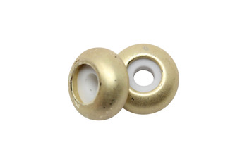 Satin Hamilton Gold Plated 8x4mm Silicone Rondelle Bead