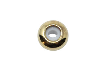 Gold Plated 8x4mm  Silicone Rondelle Bead