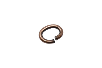 Antique Copper Plated Medium Oval OPEN Jump Rings - 20 Pieces