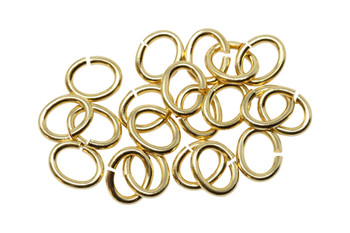 Gold Plated Large Oval OPEN Jump Rings - 20 Pieces
