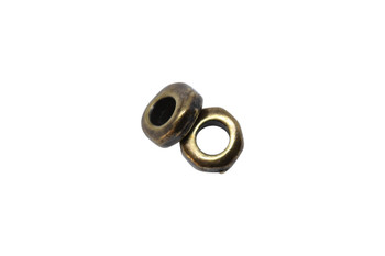 Brass Plated 5mm Nugget 2mm Hole Bead - 10 Pieces