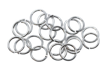 Rhodium Plated 7.8mm Round 19 Gauge OPEN Jump Rings - 20 Pieces