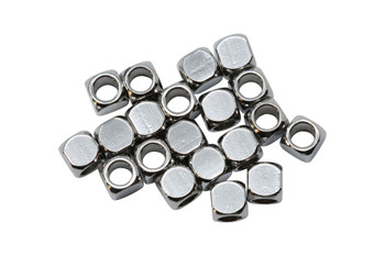 3mm Cube Bead Stainless Steel - 20 pieces